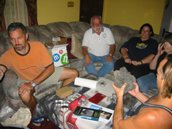 Dave Gheesling, John Iacullo, Anita Westlake, Martha Brown and Harlan Trammell at the inaugural MAG meeting at Jerry Armstrong’s house on July 14, 2007
