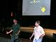 Dave and Sean addressing 400 students at the Palmer Middle School auditorium on May 2nd